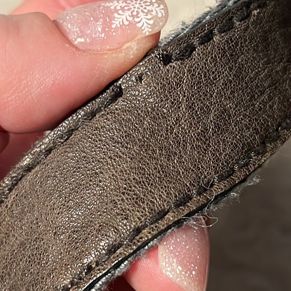 FOSSIL long live vintage grey brown olive distressed flap crossbody bag - Picture 12 of 15